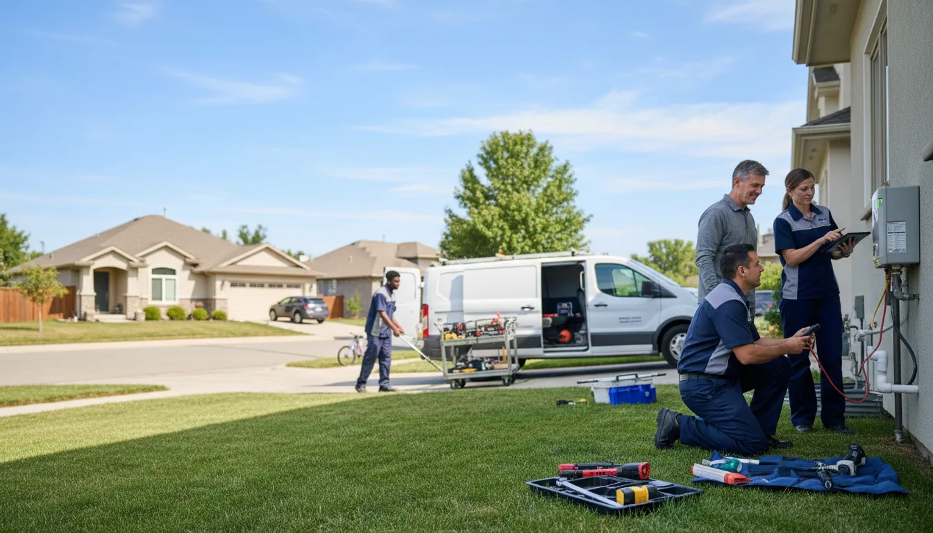 Tankless water heater service in Muenster, TX